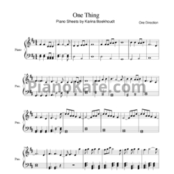 Ноты One Direction - One thing (Версия 2) - предпросмотр