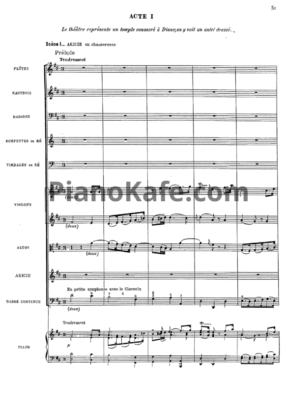 Ноты Жан-Филипп Рамо - Hippolyte et aricie. Act 1 (Партитура) - PianoKafe.com