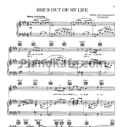 Ноты Michael Jackson - She's out of my life - предпросмотр
