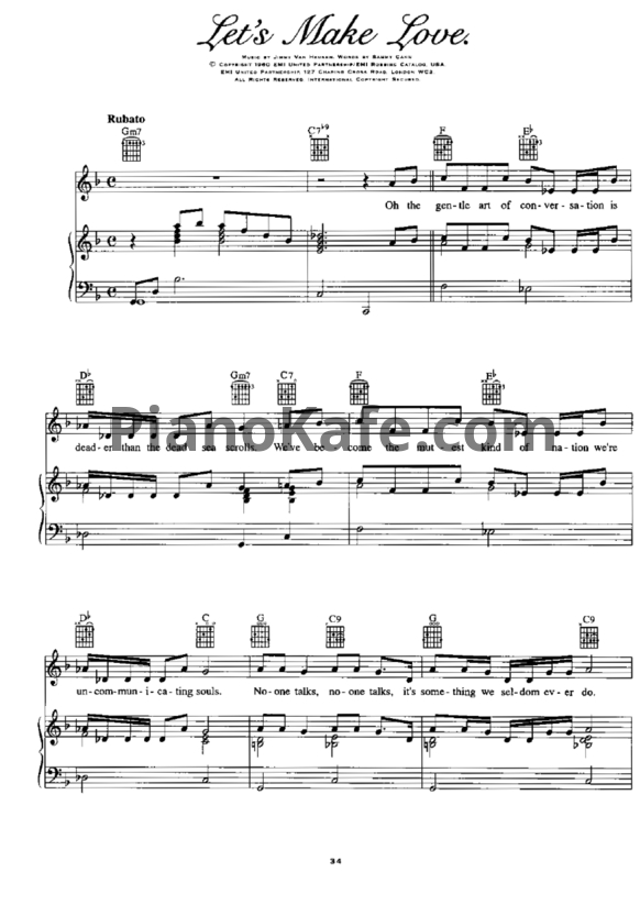Ноты Marilyn Monroe - Let's make love - PianoKafe.com