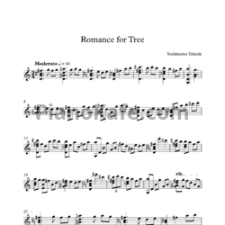 Ноты Takashi Yoshimatsu - Romace for tree - предпросмотр