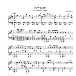 Ноты John Mayer - New light - предпросмотр