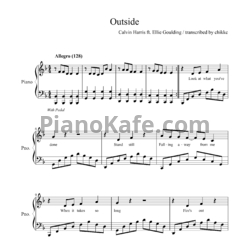 Ноты Calvin Harris feat. Ellie Goulding - Outside - предпросмотр
