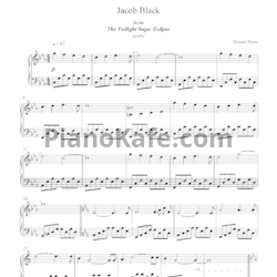 Ноты Howard Shore - Jacob black - предпросмотр