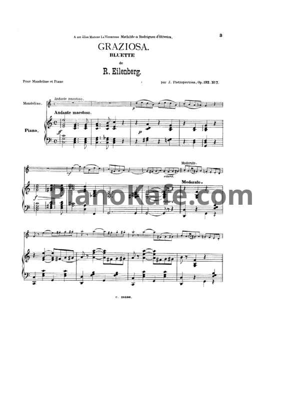 Ноты Р. Эйленберг - Graziosa (Op. 132, №7) - PianoKafe.com