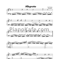 Ноты Карл Черни - Аллегретто соль мажор - предпросмотр