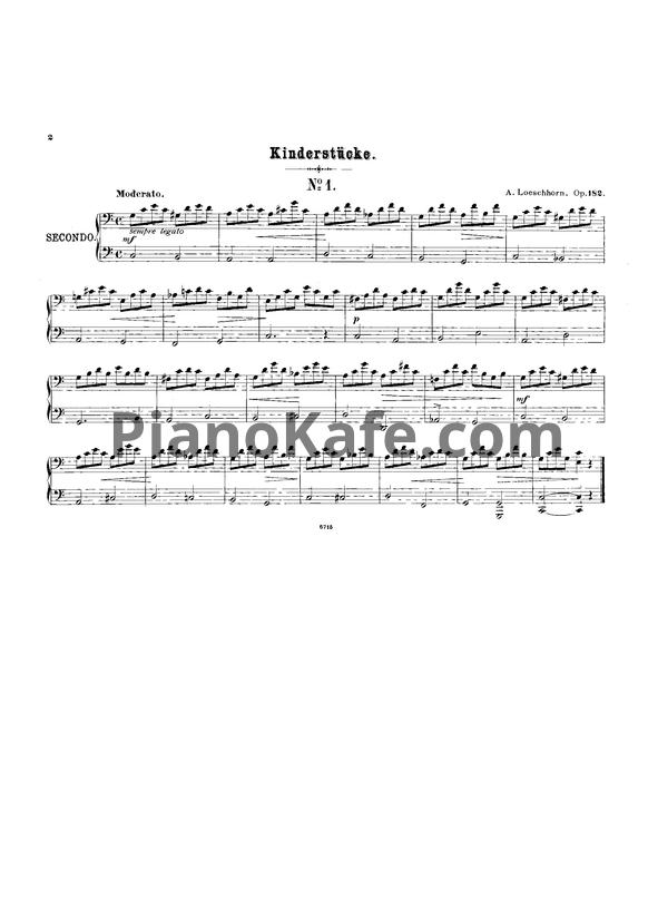 Ноты Альберт Лешгорн - 10 детских пьес для фортепиано в 4 руки (Соч. 182) - PianoKafe.com