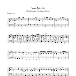 Ноты Justin Bieber feat. Sean Kingston - Eenie Meenie - предпросмотр