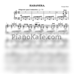 Ноты Жорж Бизе - Habanera (Фортепианное соло) - предпросмотр