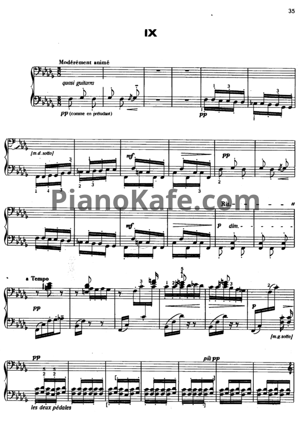Ноты Claude Debussy - Прерванная серенада - PianoKafe.com