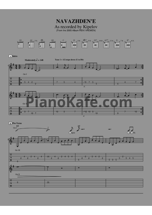 Ноты Кипелов - Наважденье - PianoKafe.com