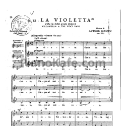 Ноты Autore Ignoto - La Violetta