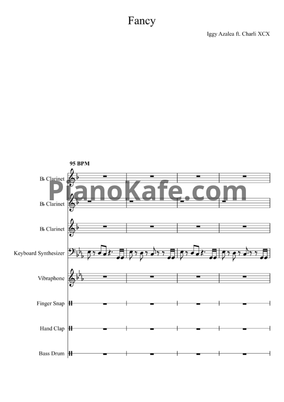 Ноты Iggy Azalea & Charli XCX - Fancy - PianoKafe.com