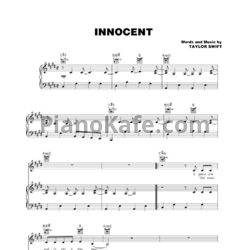 Ноты Taylor Swift - Innocent - предпросмотр