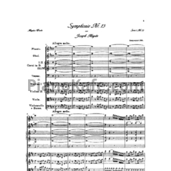 Ноты Йозеф Гайдн - Симфония №13 ре мажор (Партитура) - предпросмотр