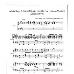 Ноты Alicia Keys - Girl on fire - предпросмотр