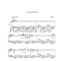 Ноты R.E.M. - Everybody hurts - предпросмотр