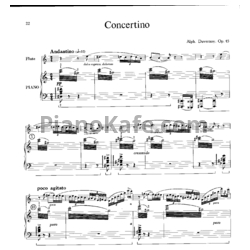 Ноты А. Дювернуа - Концертино (Op. 45, клавир) - предпросмотр