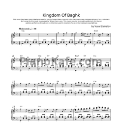 Ноты Vusal Zeinalov - Kingdom of Baghk - предпросмотр