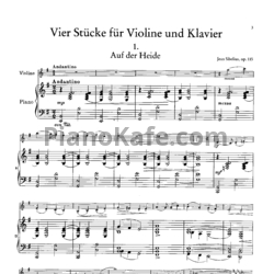 Ноты Ян Сибелиус - 4 пьесы для скрипки и фортепиано (Op. 115) - предпросмотр