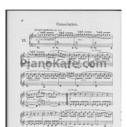 Ноты Фридрих Бургмюллер - Этюд Consilation (Op. 100, №13) - предпросмотр