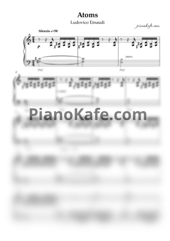 Ноты Ludovico Einaudi - Atoms - PianoKafe.com