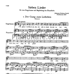Ноты И. Брамс - Семь песен (Op. 48) - предпросмотр