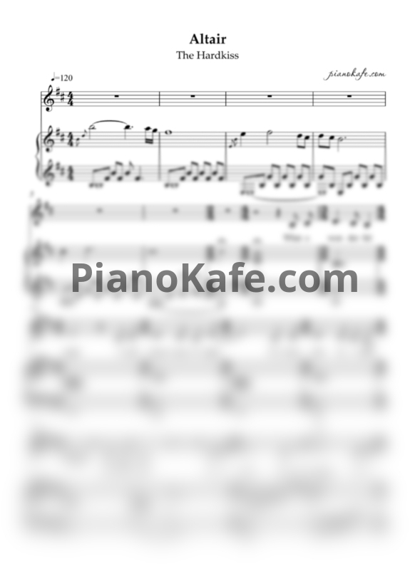 Ноты The HARDKISS - Altair - PianoKafe.com