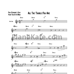 Ноты Paul Desmond - All the things you are - предпросмотр