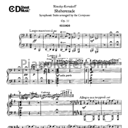 Ноты Н. Римский-Корсаков - Шехерезада (Часть 1. Дуэт) - предпросмотр