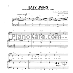 Ноты Billie Holiday - Easy living - предпросмотр