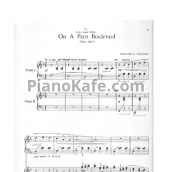 Ноты William Gillock - On a Paris boulevard (для 2 фортепиано в 4 руки) - предпросмотр