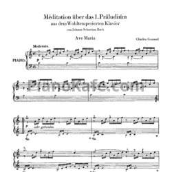 Ноты Charles Gounod - Аве Мария (Медитация на прелюдию C-dur из 1 тома ХТК И. С. Баха) - предпросмотр