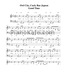 Ноты Owl City ft. Carly Rae Jepsen - Good Time - предпросмотр