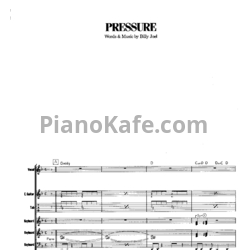 Ноты Billy Joel - Pressure (Партитура) - предпросмотр