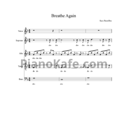 Ноты Sara Bareilles - Breathe again (Хоровая партитура) - предпросмотр