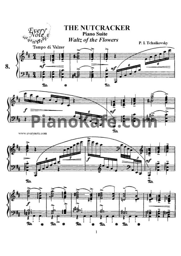 Ноты П. Чайковский - Вальс цветов (Клавир) - PianoKafe.com