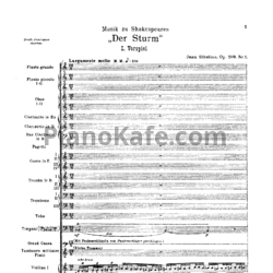 Ноты Ян Сибелиус - Буря (Op. 109, партитура) - предпросмотр