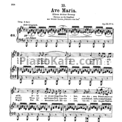 Ноты Франц Шуберт - Аве Мария (Op. 52, №4) - предпросмотр