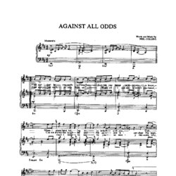 Ноты Phil Collins - Against all odds (Версия 2) - предпросмотр