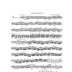 Ноты Карл Черни - Фортепианное трио No.2 (Op. 166). Партия виолончели - предпросмотр
