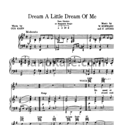 Ноты The Mamas and the Papas - Dream a little dream of me - предпросмотр