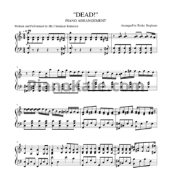 Ноты My Chemical Romance - Dead! - предпросмотр