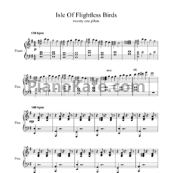 Ноты Twenty one pilots - Isle of flightless birds - предпросмотр