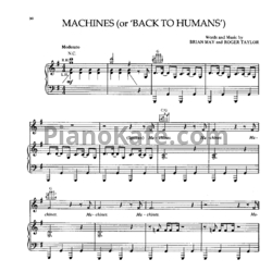 Ноты Queen - Machines (Or back to humans) - предпросмотр