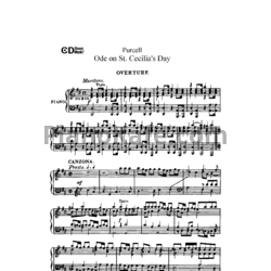Ноты Генри Пёрселл - Ода святой Цецилии (Z 328) - предпросмотр