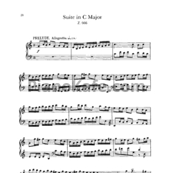 Ноты Генри Пёрселл - Сюита для клавесина № 5 до мажор (Z 666) - предпросмотр