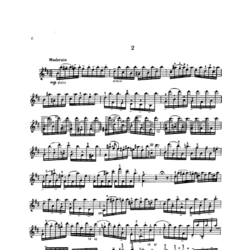 Ноты Никколо Паганини - Каприс №2 для скрипки соло (Op. 1) - предпросмотр