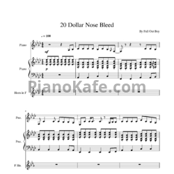 Ноты Fall Out Boy - 20 dollar nose bleed - предпросмотр