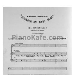 Ноты Луи Моро Готшалк - Slumber on baby, dear - предпросмотр